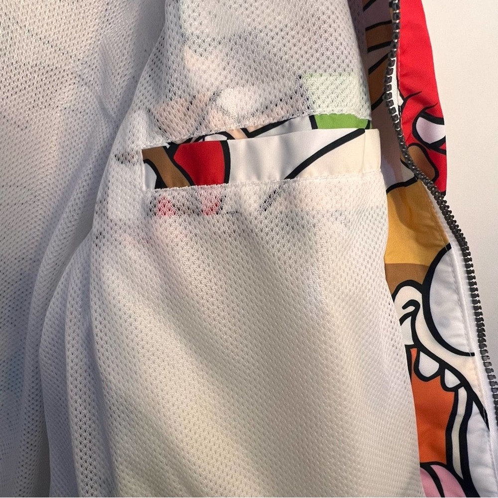 Members Only X Nickelodeon, White, Men’s L 90’s cartoons. Hooded, Zip up jacket - Picture 6 of 9